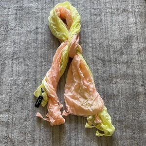 NWT Lulu's Yellow Peach Tassel SE-9327 Scarf